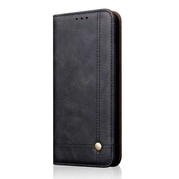 Tuff-Luv Leather Case and Horizontal Stand for Huawei P Smart 2019  - Black