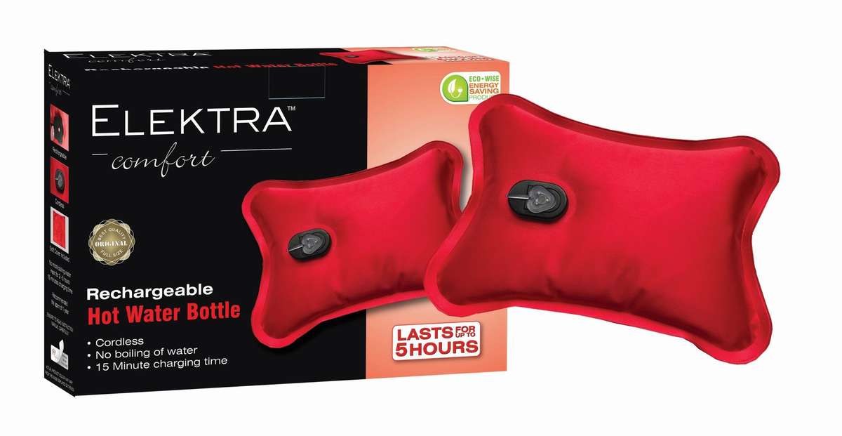 Elektra Electric Hot Water Bottle - Red