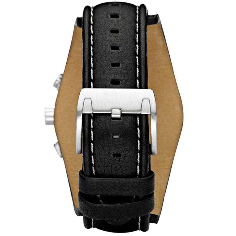 Fossil Men's Coachman Quartz Stainless Steel and Leather Watch - Black