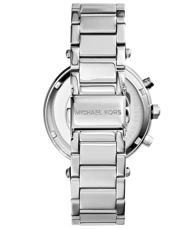 Michael Kors Women`s Parker Silver-Tone Analogue Quartz Watch - Silver Tone