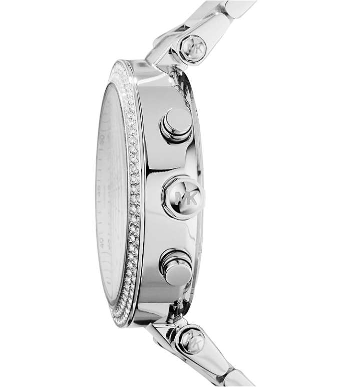 Michael Kors Women`s Parker Silver-Tone Analogue Quartz Watch - Silver Tone
