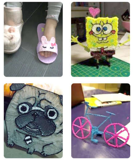 V2S 3D Printer Printing Pen with LED Display - Light Blue