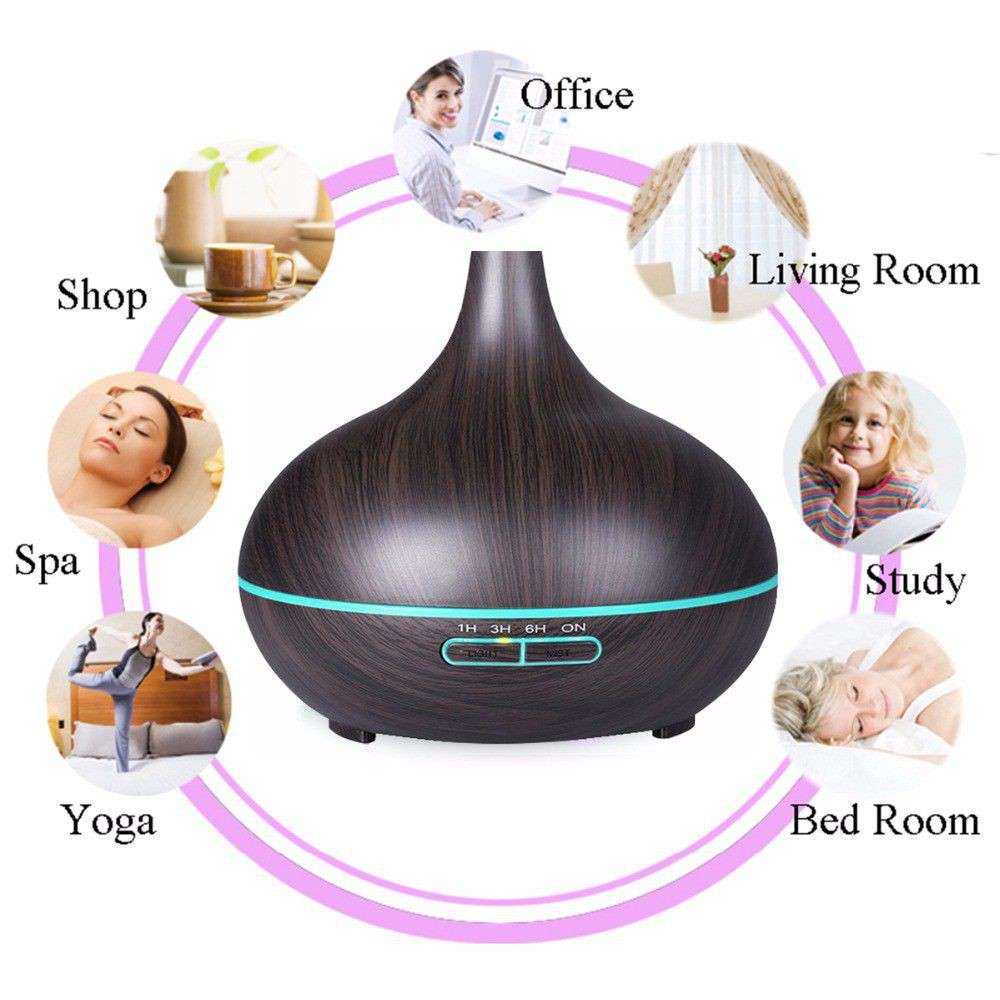 Aromatherapy Diffuser Electric Air Humidifier - Ebony