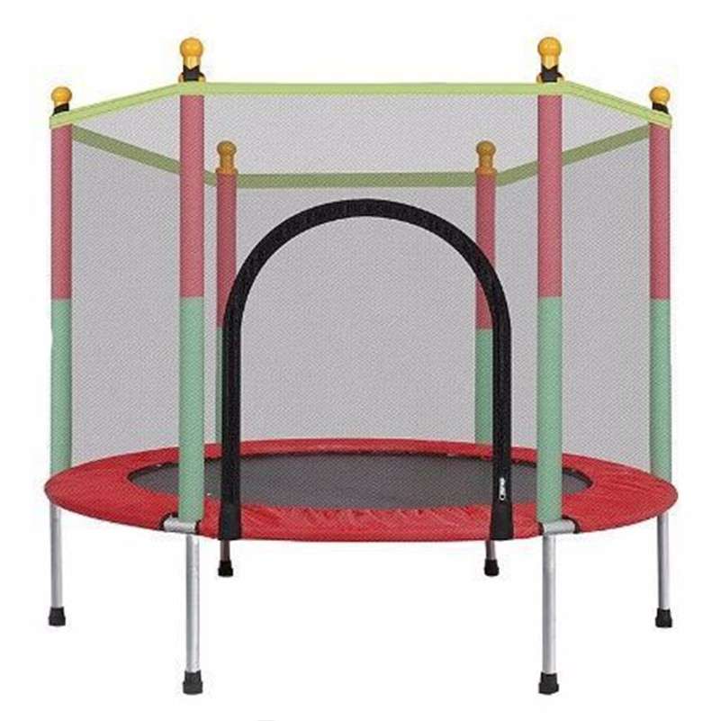 Toddler Kids Trampoline with protection net - Round RED