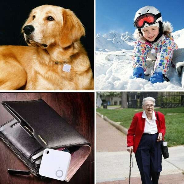 Mini Mate GPS Bluetooth Tracker Key Finder Locator Anti-Lost Device Tracker - Black