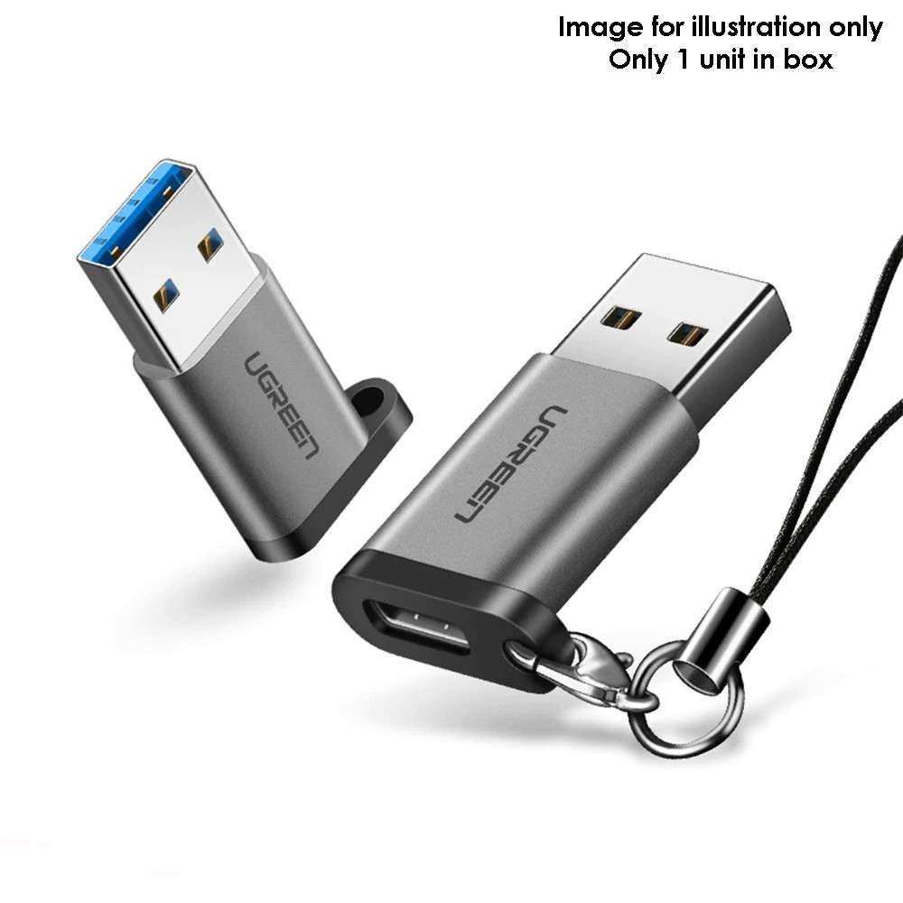 Ugreen USB3.0 M to USBC3.1 F Adapter - Grey