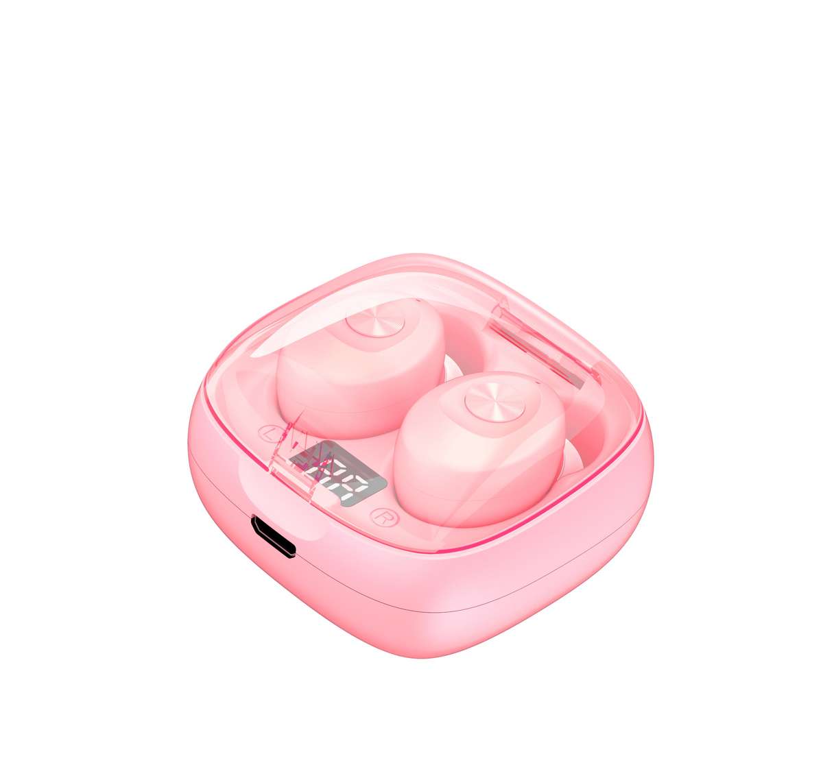 XG8 Bluetooth 5.0 Wireless Earbuds with Wireless Charging Case - Baby Pink