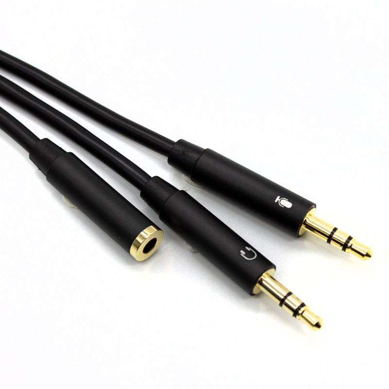 Gizzu 3.5mm Female to Dual 3.5mm Male 0.2m Adapter Cable