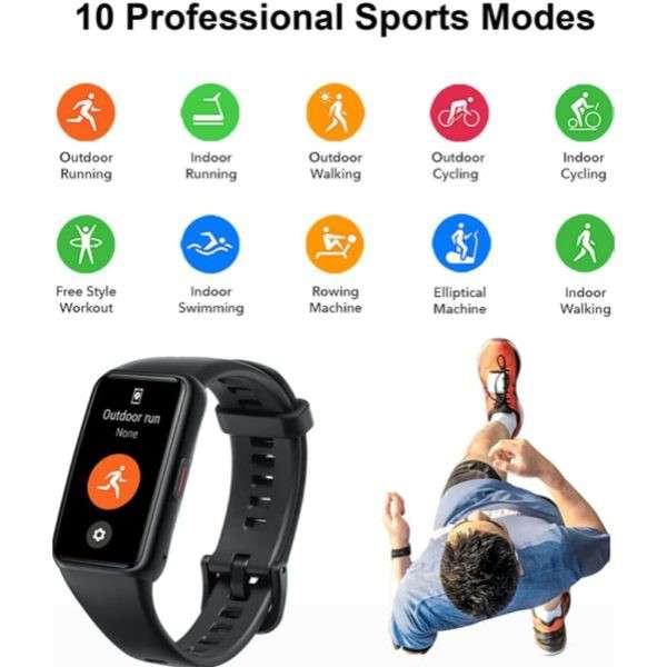 Honor Band 6 Smart Watch Wristband with Blood Oxygen Monitor - Black