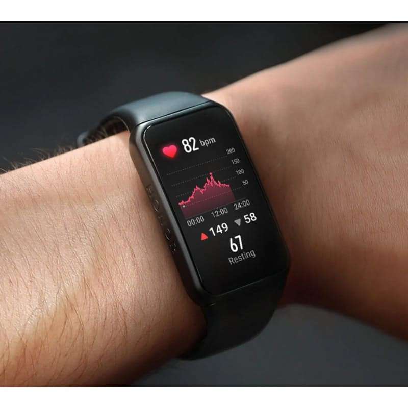 Honor Band 6 Smart Watch Wristband with Blood Oxygen Monitor - Black