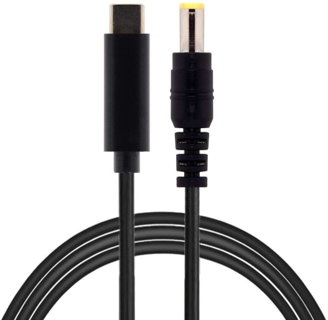 DC 5.5x2.5mm to Type C Adapter Cable