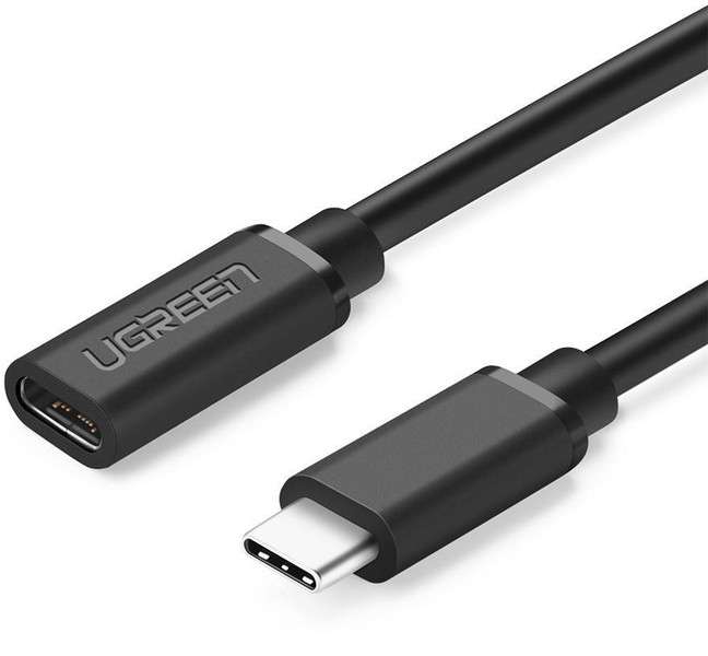 Ugreen USB-C Male to USB-C Female 0.5m Extension Cable - Black