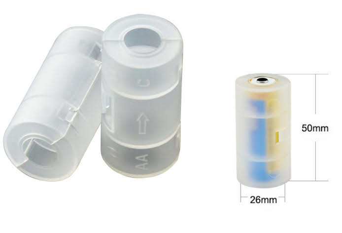 AA to C Battery Size Converter Adapter Holder Case