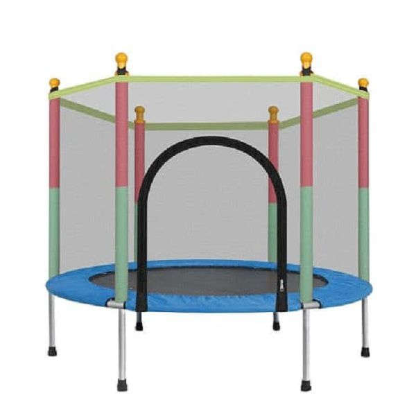 Toddler Kids Trampoline with protection net - Round BLUE