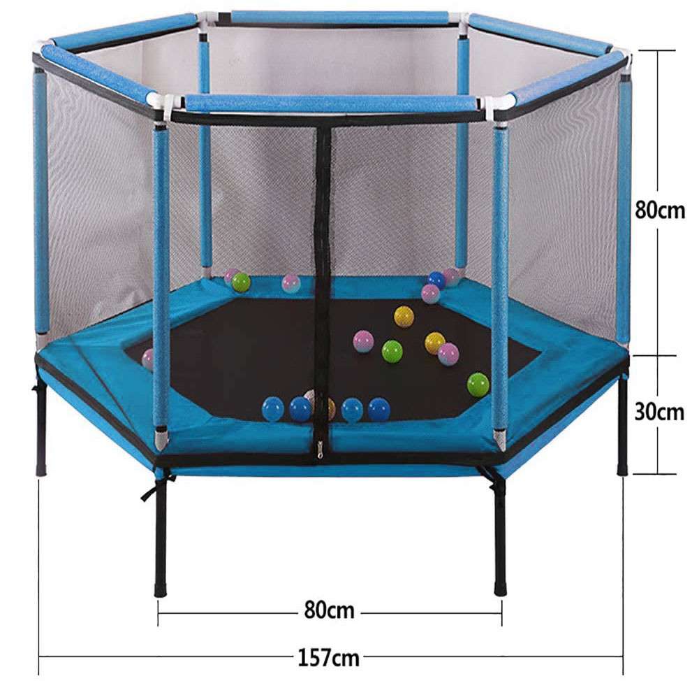 Toddler Kids Trampoline - Hexagon - BLUE