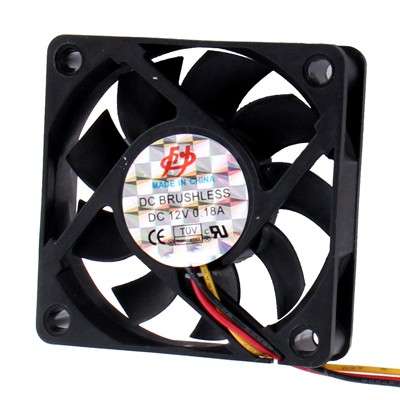 Fan 60x60x15mm 12V - Black