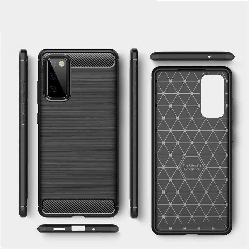 Tuff-Luv Carbon Stlye Rugged Armour Case for Samsung S20 FE - Black