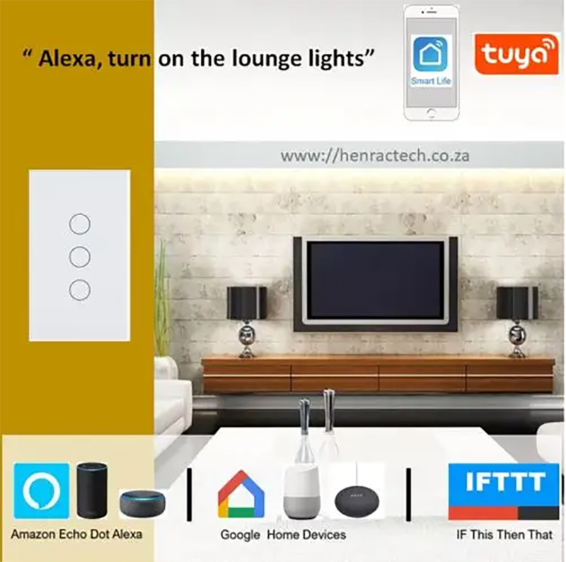 TUYA Smart Wifi Touch Dimmer Light Switch (Requires Neutral)