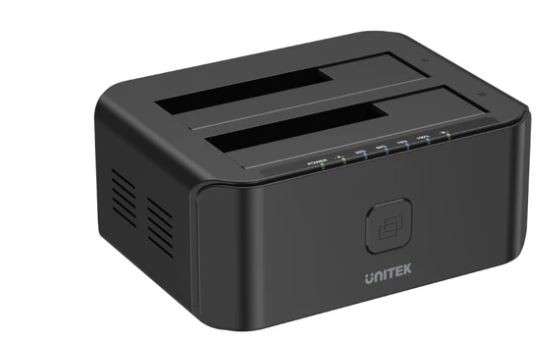 USB 3.0 to SATA III Dual Bay HDD/ SSD Docking Station with UASP & Offline Clone in Black