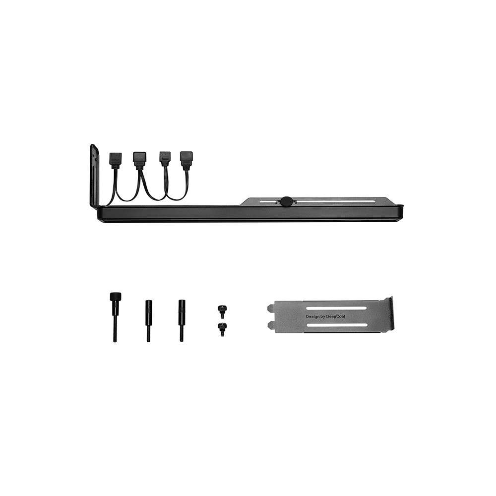 Deepcool ST500 Addressable RGB Horizontal GPU Card Holder - Black