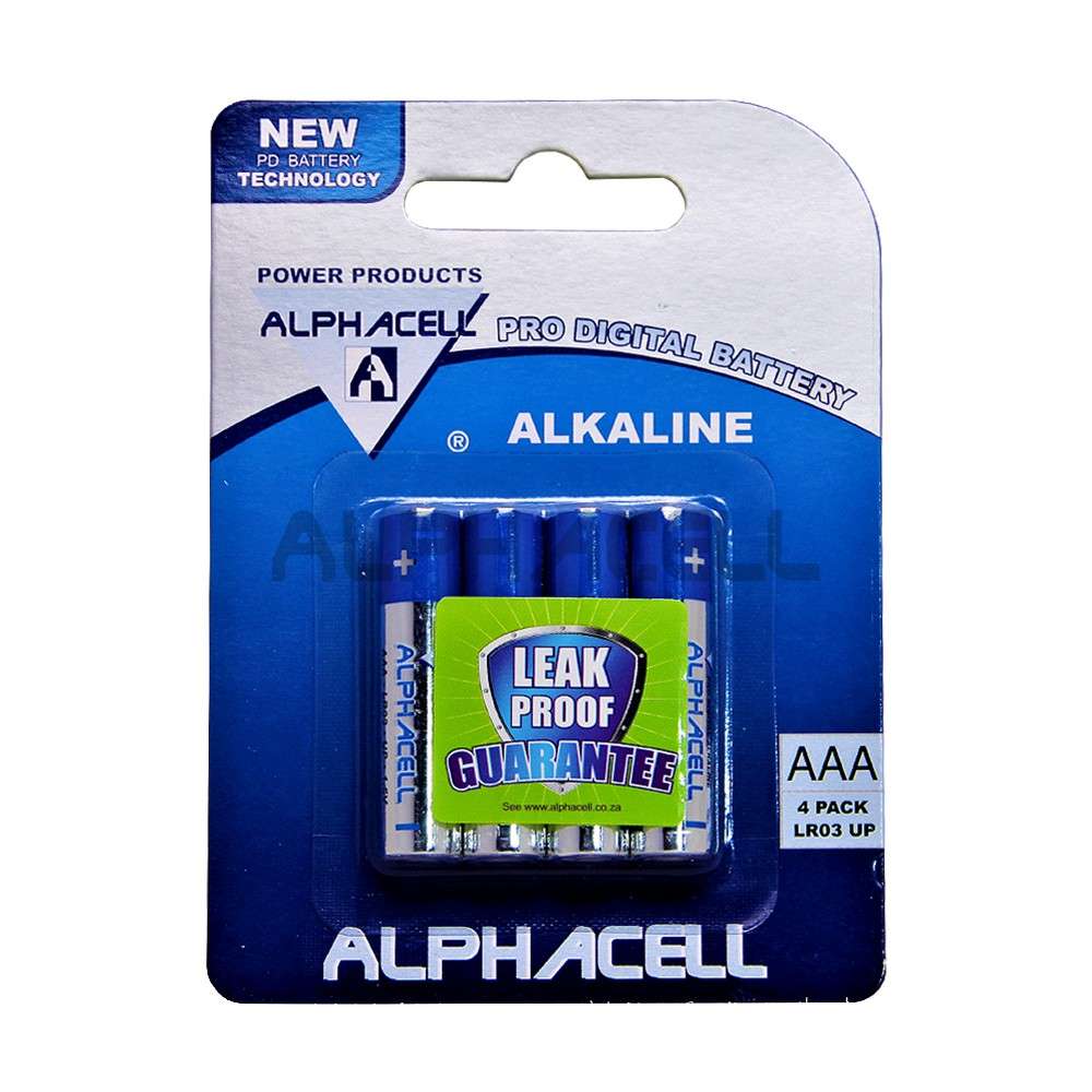 Alphacell Alkaline Pro Digital - AAA 4PC Carded
