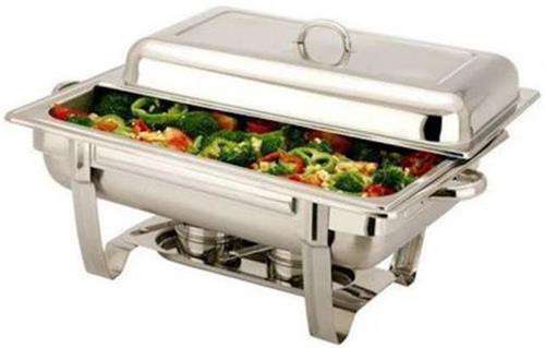 Casey King Chef Full Size Rectangular 2 Pan Chaffing Dish - 10 Litre