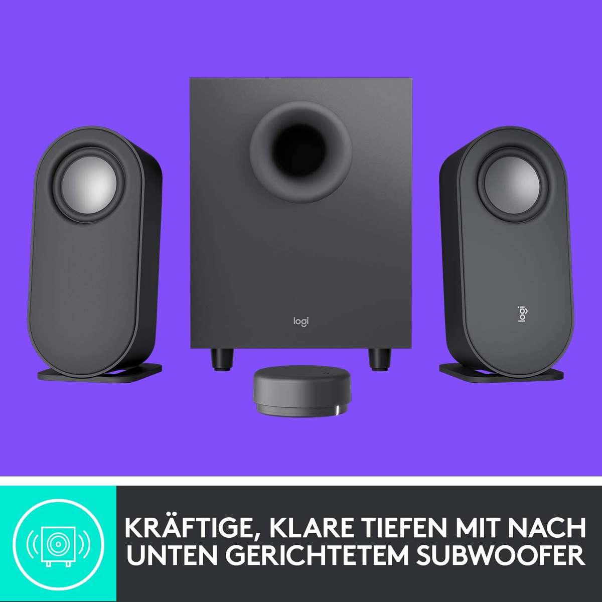 Logitech Z407 Bluetooth computer speakers with subwoofer and wireless control - Black