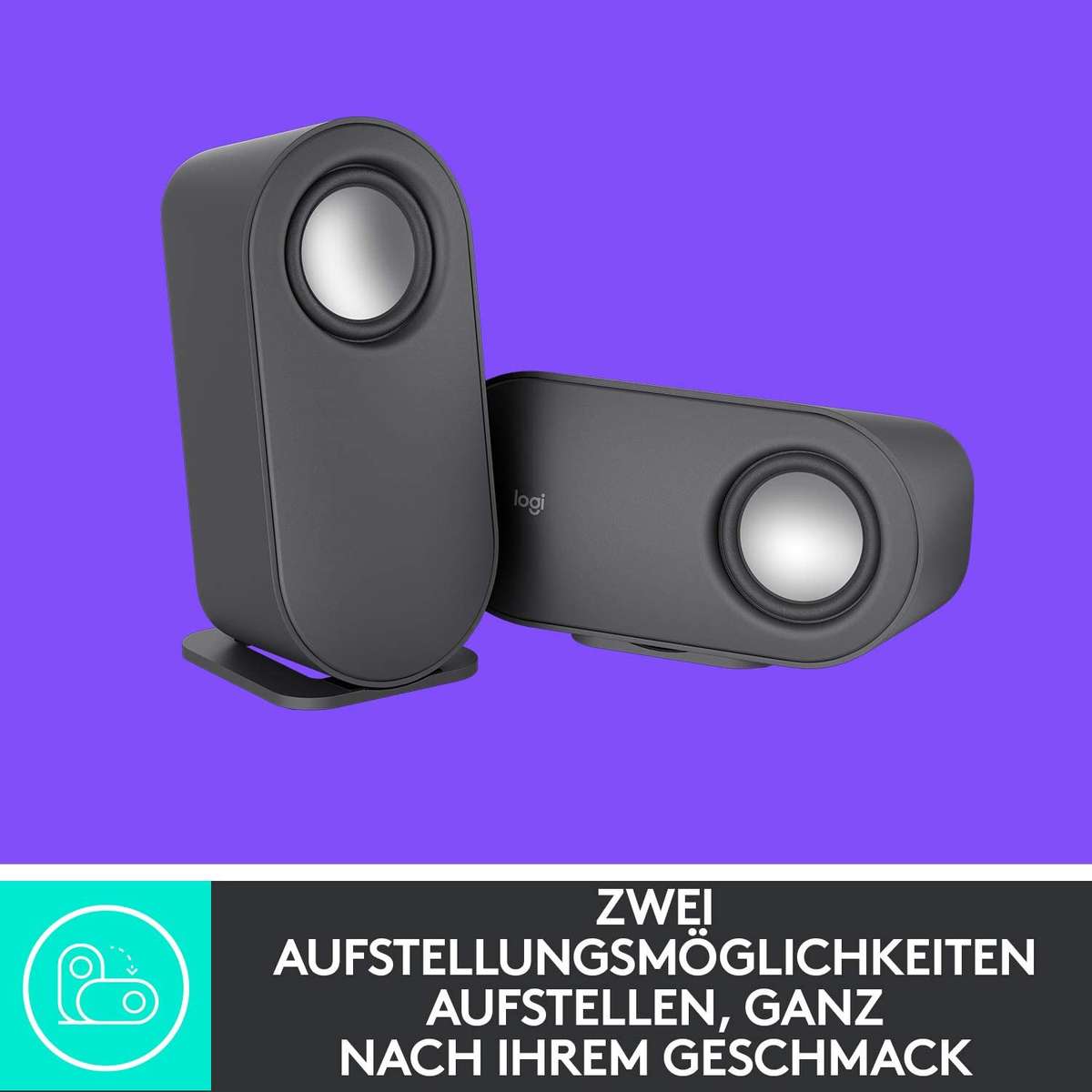 Logitech Z407 Bluetooth computer speakers with subwoofer and wireless control - Black