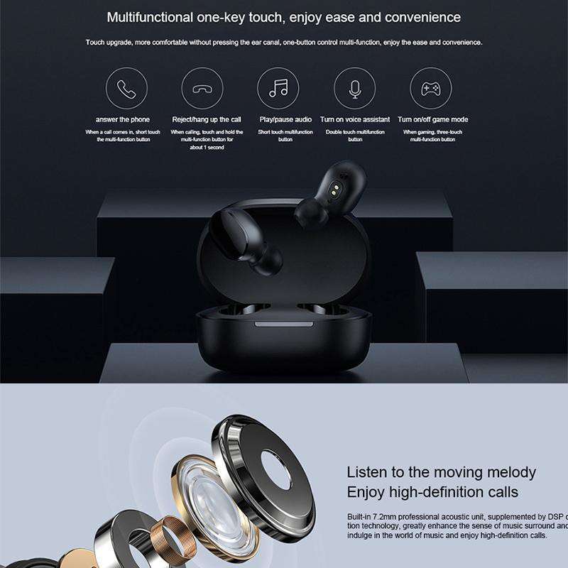 XIAOMI Mi True Wireless Earbuds Basic 2S Gaming (Airdot version 2) - with DSP noise cancellation
