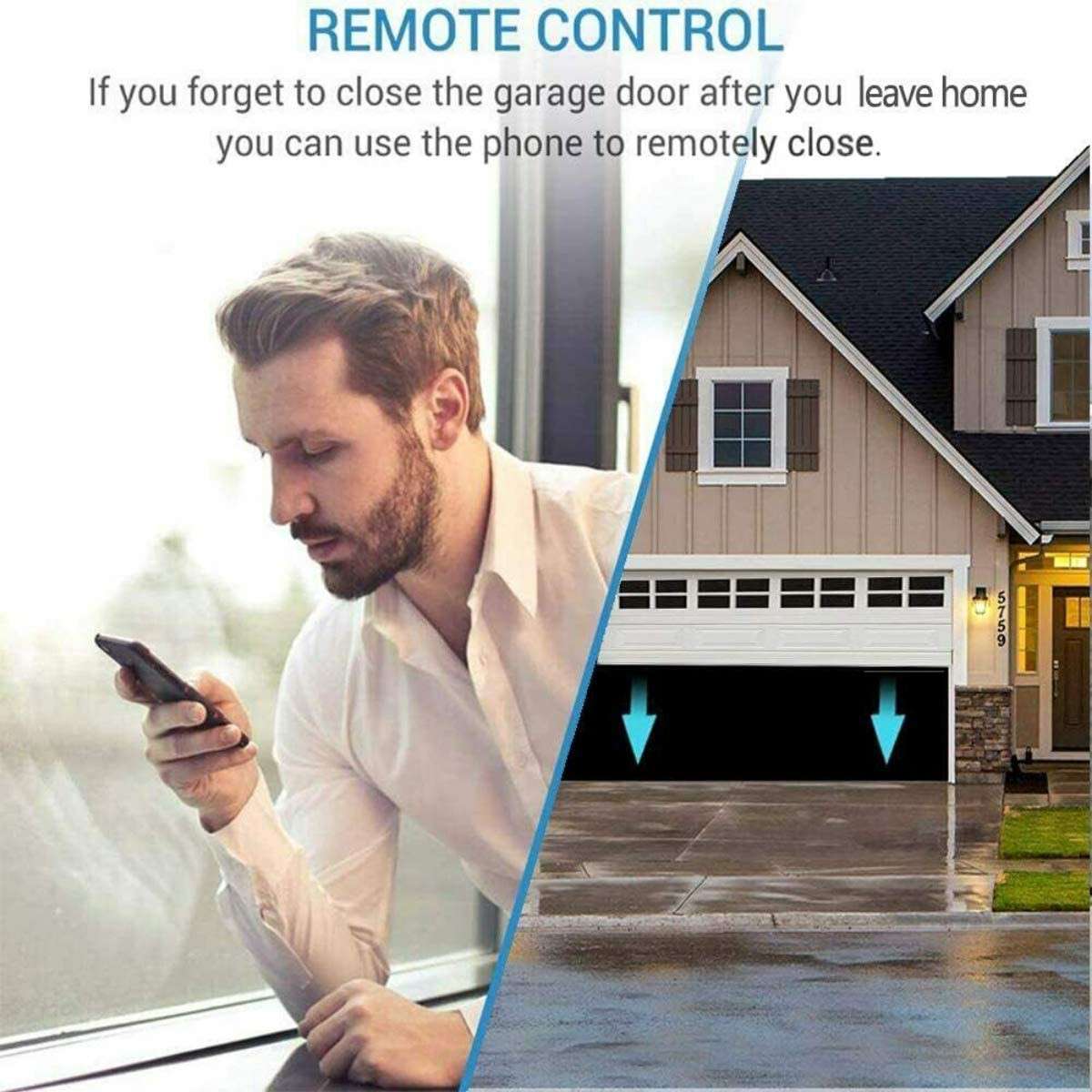 Smart WiFi Garage Gate Motor Controller Opener - Compatible with Alexa and Google Home