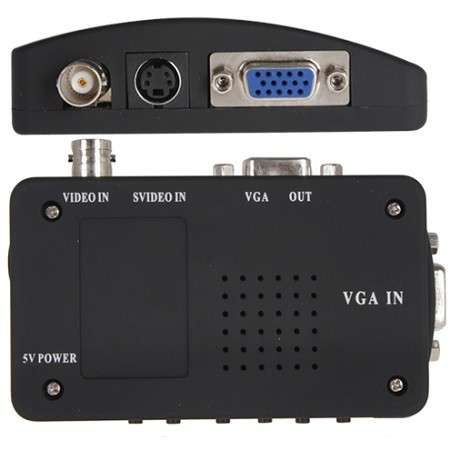 BNC + S-Video to VGA Converter