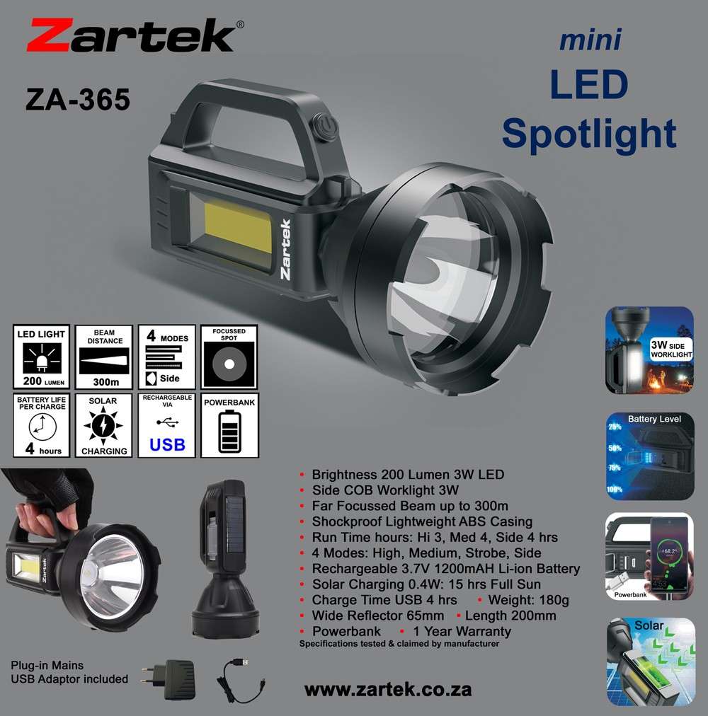 Zartek mini LED solar spotlight-ZA 365