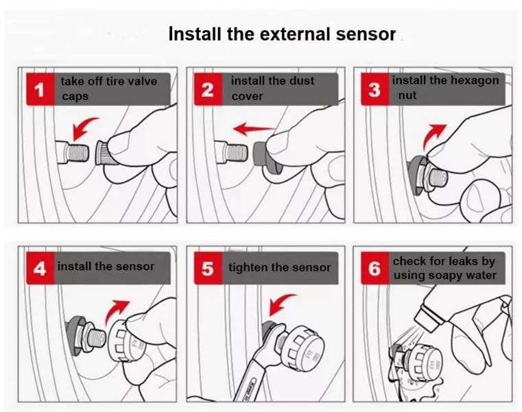 Tyre Pressure Monitor with Bluetooth Monitoring