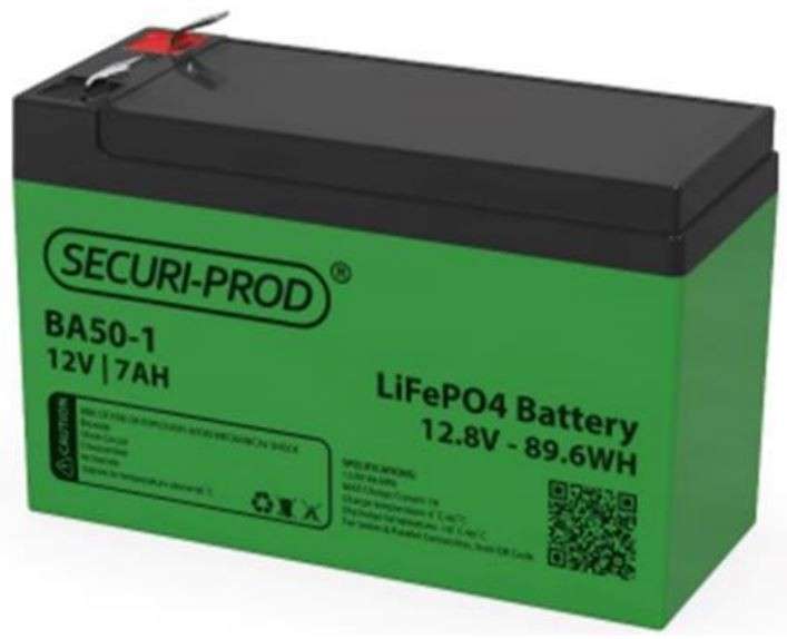 Securi-prod 7Ah Lithium Iron Phosphate Battery - LiFeP04 (Drop-in replacement for 7ah 7.2ah lead aci