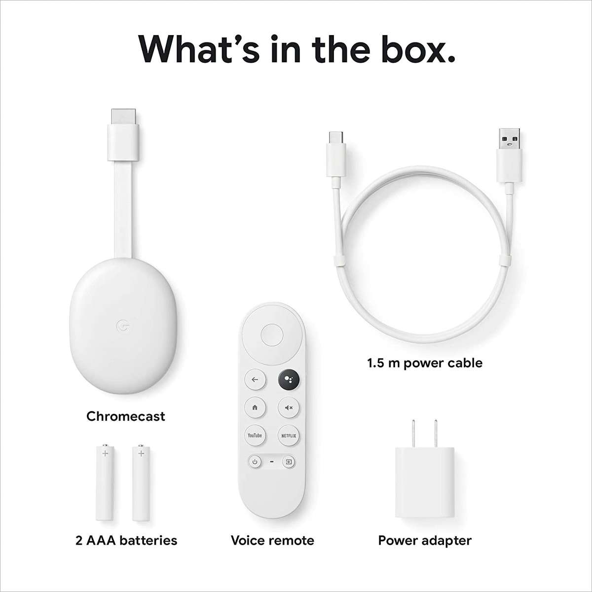 Chromecast with Google TV 1080p HDR - Snow