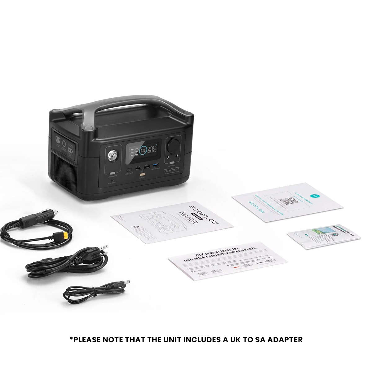 EcoFlow River Portable Power Station - 288Wh Battery (SA Plug Socket Adapter Included)