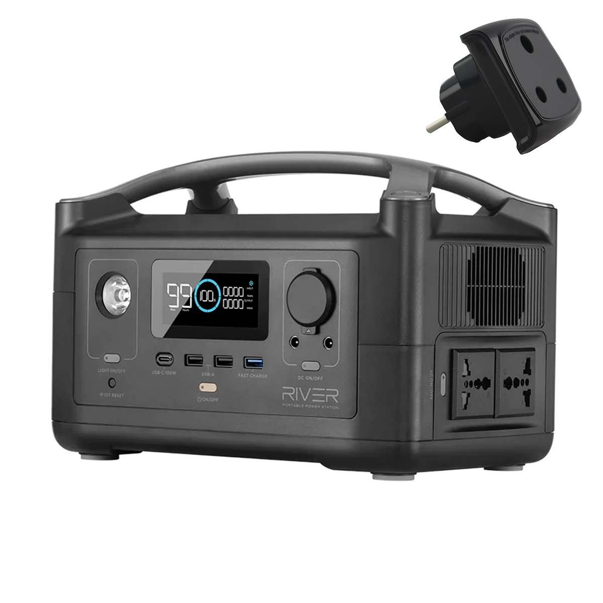 EcoFlow River Portable Power Station - 288Wh Battery (SA Plug Socket Adapter Included)