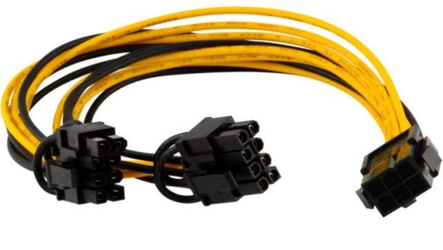 PCI Express Power Splitter Cable 6-pin to 2 x PCIe 8 (6+2) pin