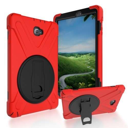 Tuff-Luv  C12_57  Rugged Case and Stand For Samsung Galaxy Tab a 10.1 (S-Pen) P580/P585 (Red)