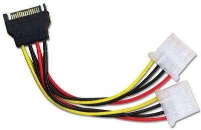 LINDY SATA(M) TO Y MOLEX SPLITTER(33288)