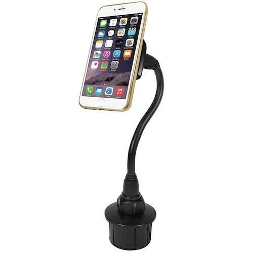 Macally MCUPMAG Magnetic Car Cup Holder for iPhone/Smartphone - Black
