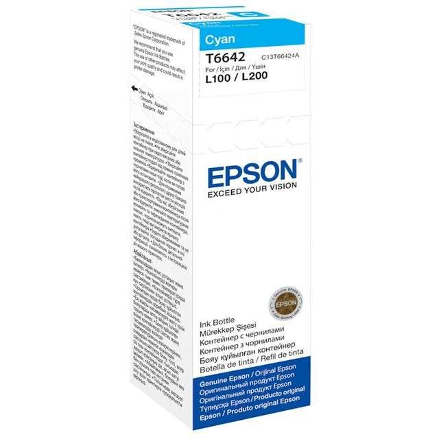 Epson ET66424A Cyan Ink Bottle 70ml