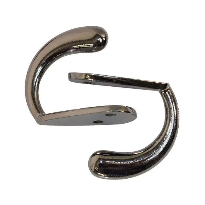2-Piece Chrome Coat Hook Set