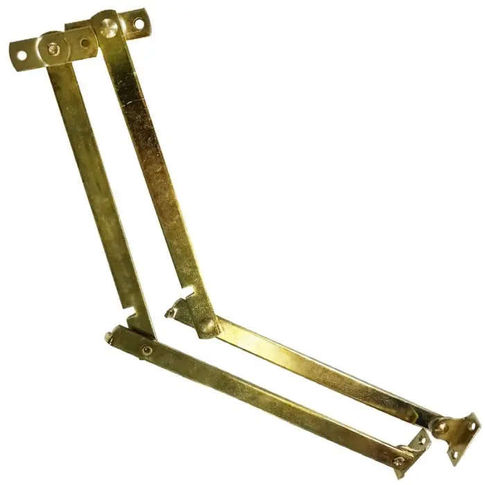 Brass Plated Folding Stay - 152mm, 2 Pack