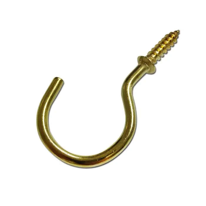 20 pieces Cup Hook Set - Brass Finish - 2