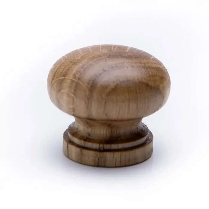 Knob, Lacquered Oak, 34mm (Pack of 10)
