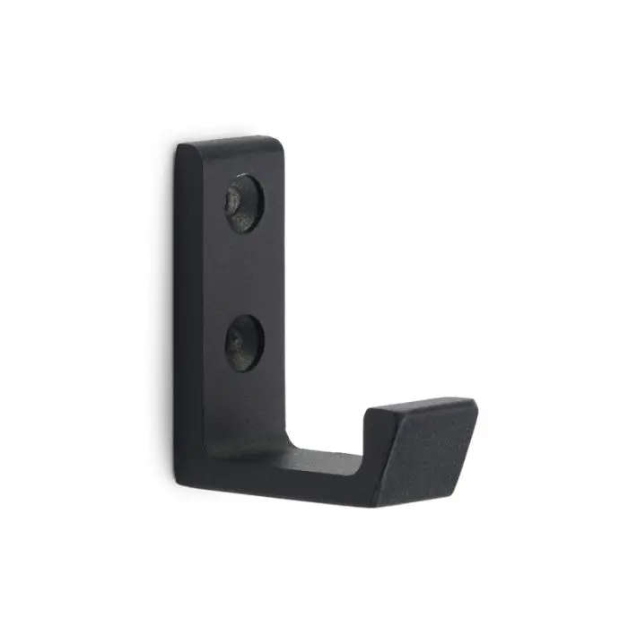Single Coat / Robe Hook - Black Finish - 2