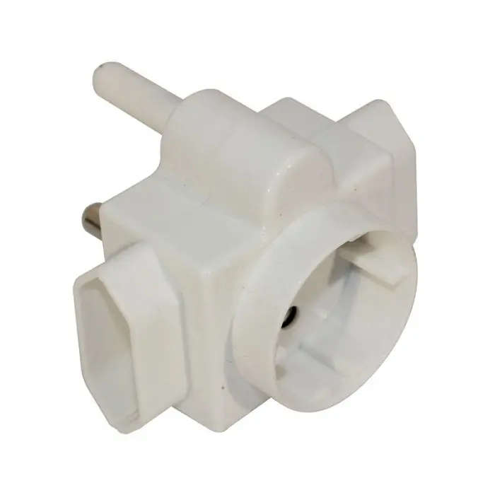 Selectrix 3-Way Multi Plug - 1 x Schuko, 2 x 2-Pin