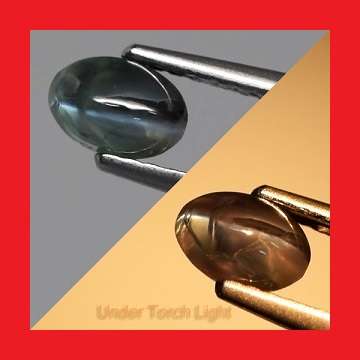 Alexandrite Cat`s Eye (Untreated) - Colour Change Oval Cabochon - 0.66cts