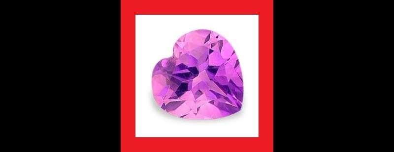 AMETHYST - NICE PURPLE HEART FACET - 0.58cts